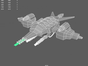 sci-fi military drone - 04 3D Model