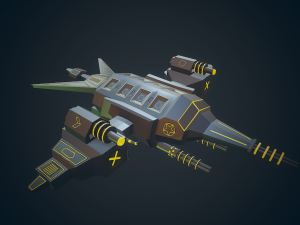 sci-fi military drone - 04 Modello 3D