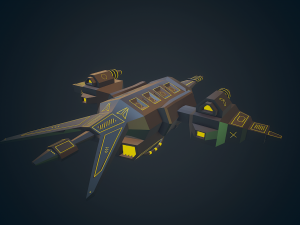 sci-fi military drone - 04 Modello 3D