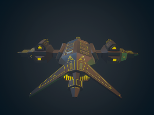 sci-fi military drone - 04 Modello 3D