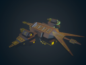 sci-fi military drone - 04 Modello 3D
