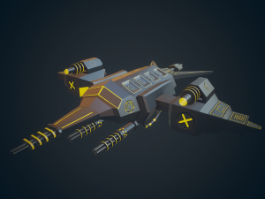 sci-fi military drone - 04 Modello 3D