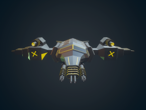 sci-fi military drone - 04 Modello 3D