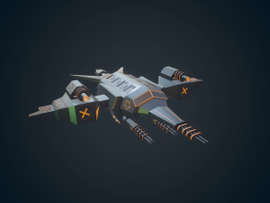 sci-fi military drone - 04 Modello 3D