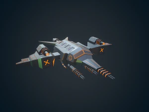 sci-fi military drone - 04 3D Model
