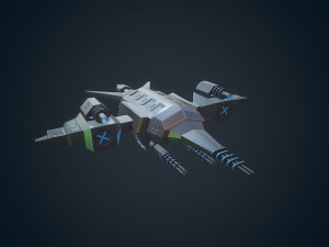 sci-fi military drone - 04 Modello 3D