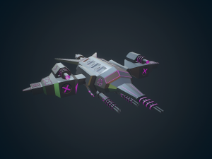 sci-fi military drone - 04 Modello 3D