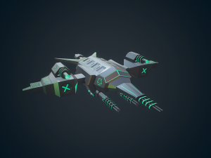 sci-fi military drone - 04 Modello 3D