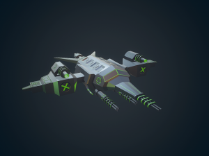 sci-fi military drone - 04 Modello 3D