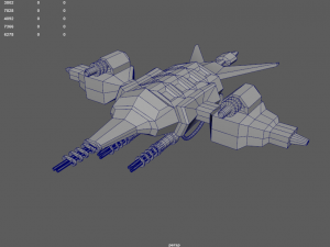 sci-fi military drone - 04 Modello 3D