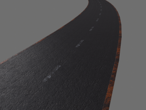 asphalt road - pbr 3D 模型