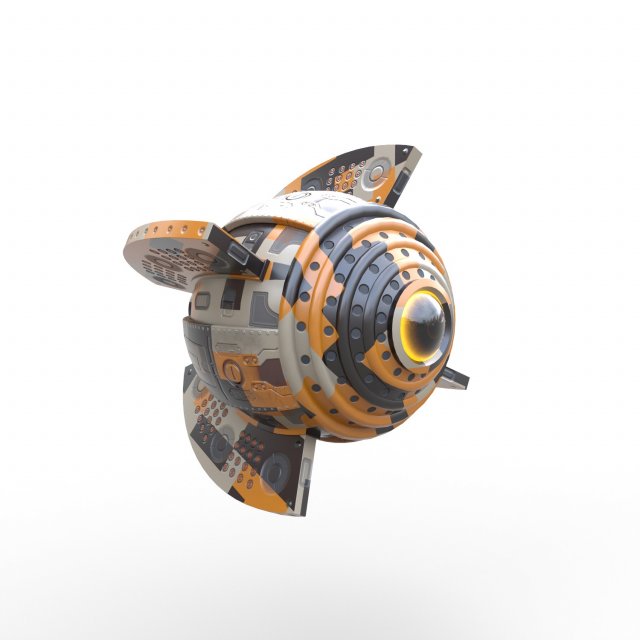 camera drone scifi - pbr 3D Model .c4d .max .obj .3ds .fbx .stl .blend 