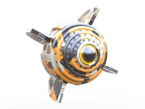 kameralı drone bilim-kurgu - pbr 3D Model