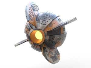 camera drone scifi - pbr 3D Model