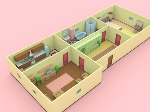 cartoon house 3D Model