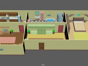 cartoon house Modèle 3D