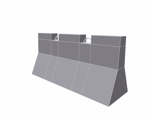 concrete barrier - pbr Model 3D