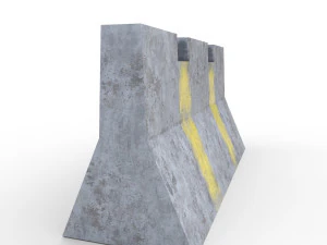 concrete barrier - pbr 3D Model