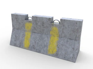 concrete barrier - pbr 3D Model