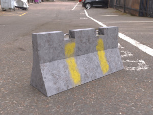 concrete barrier - pbr Model 3D