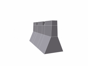 concrete barrier - pbr Model 3D