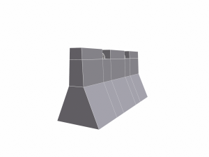concrete barrier - pbr Model 3D