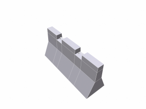 concrete barrier - pbr Model 3D