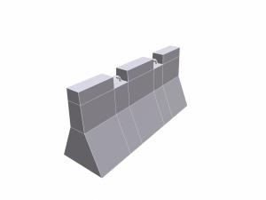 concrete barrier - pbr Model 3D