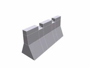 concrete barrier - pbr 3D Model