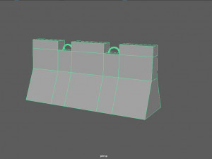 concrete barrier - pbr Model 3D