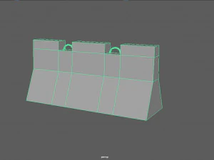 concrete barrier - pbr 3D Model