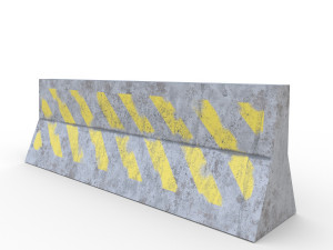 traffic barrier - pbr 3D मॉडल