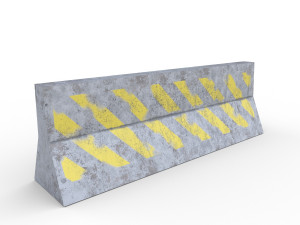 traffic barrier - pbr Modello 3D