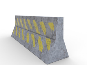 traffic barrier - pbr Modello 3D