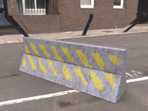 traffic barrier - pbr Modello 3D
