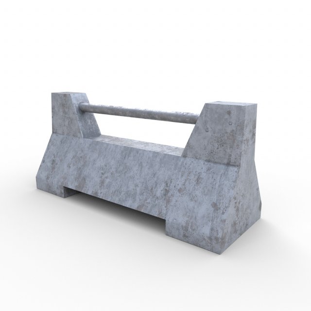 traffic barrier 3D Model .c4d .max .obj .3ds .fbx .stl .blend 