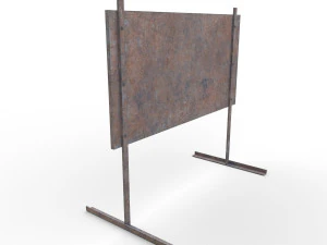 warning road signs - pbr 3D Model