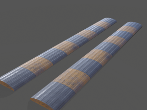 traffic speed bump - pbr Modelo 3D