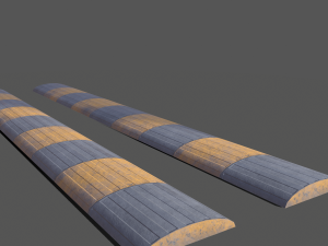 traffic speed bump - pbr Modelo 3D