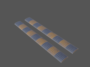 traffic speed bump - pbr Modelo 3D