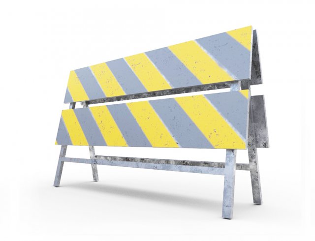 construction barrier 3D Модель .c4d .max .obj .3ds .fbx .stl .blend 
