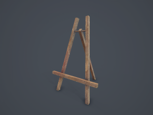 easel - pbr Modelo 3D