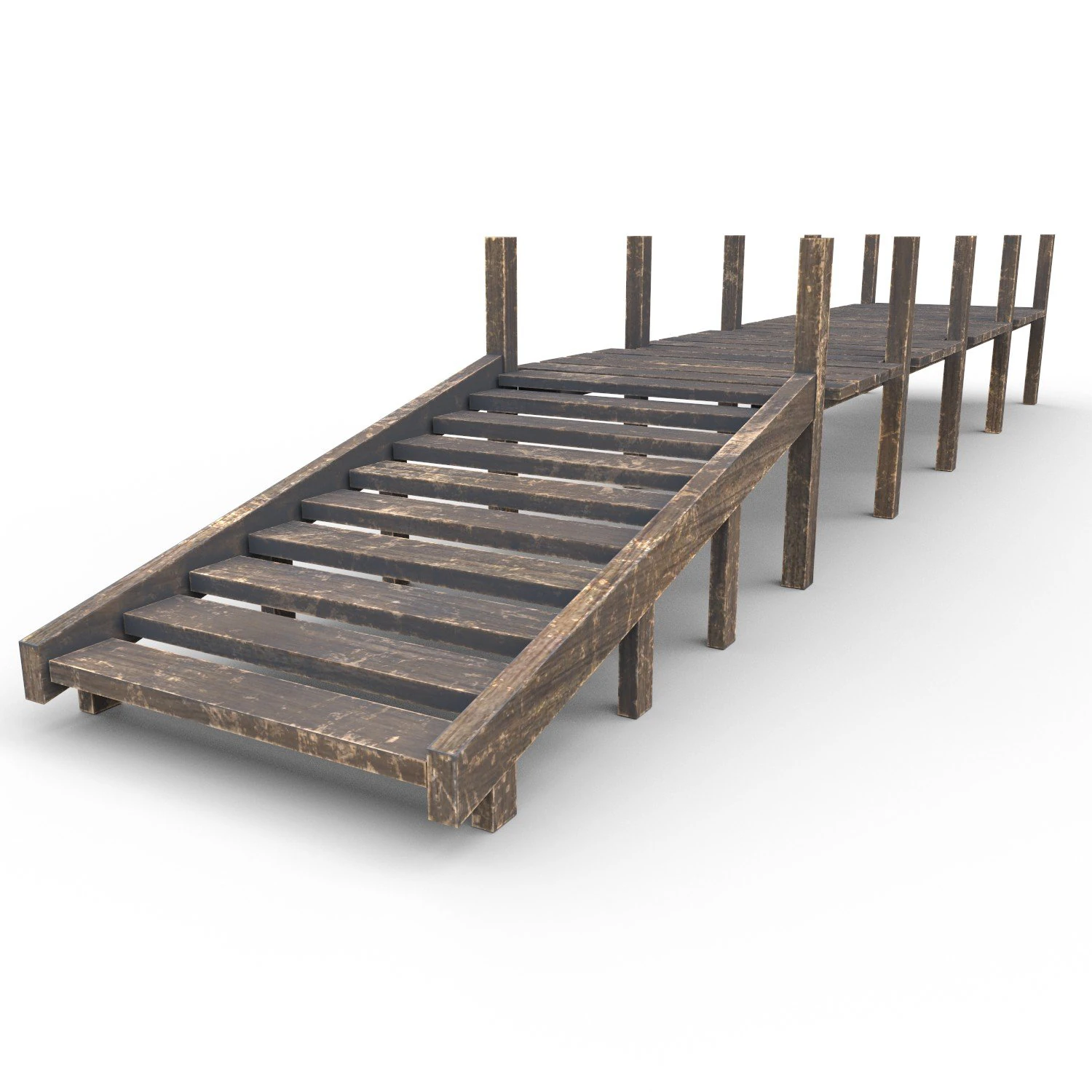 old pier - pbr 3D Model .c4d .max .obj .3ds .fbx .stl .blend