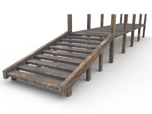 old pier - pbr 3D Модель
