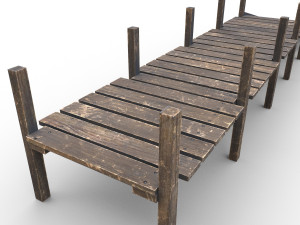 old pier - pbr 3D 모델
