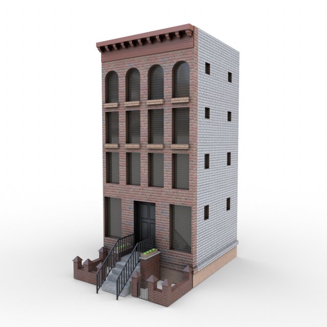 nyc building 2 - pbr 3D Model .c4d .max .obj .3ds .fbx .stl .blend 