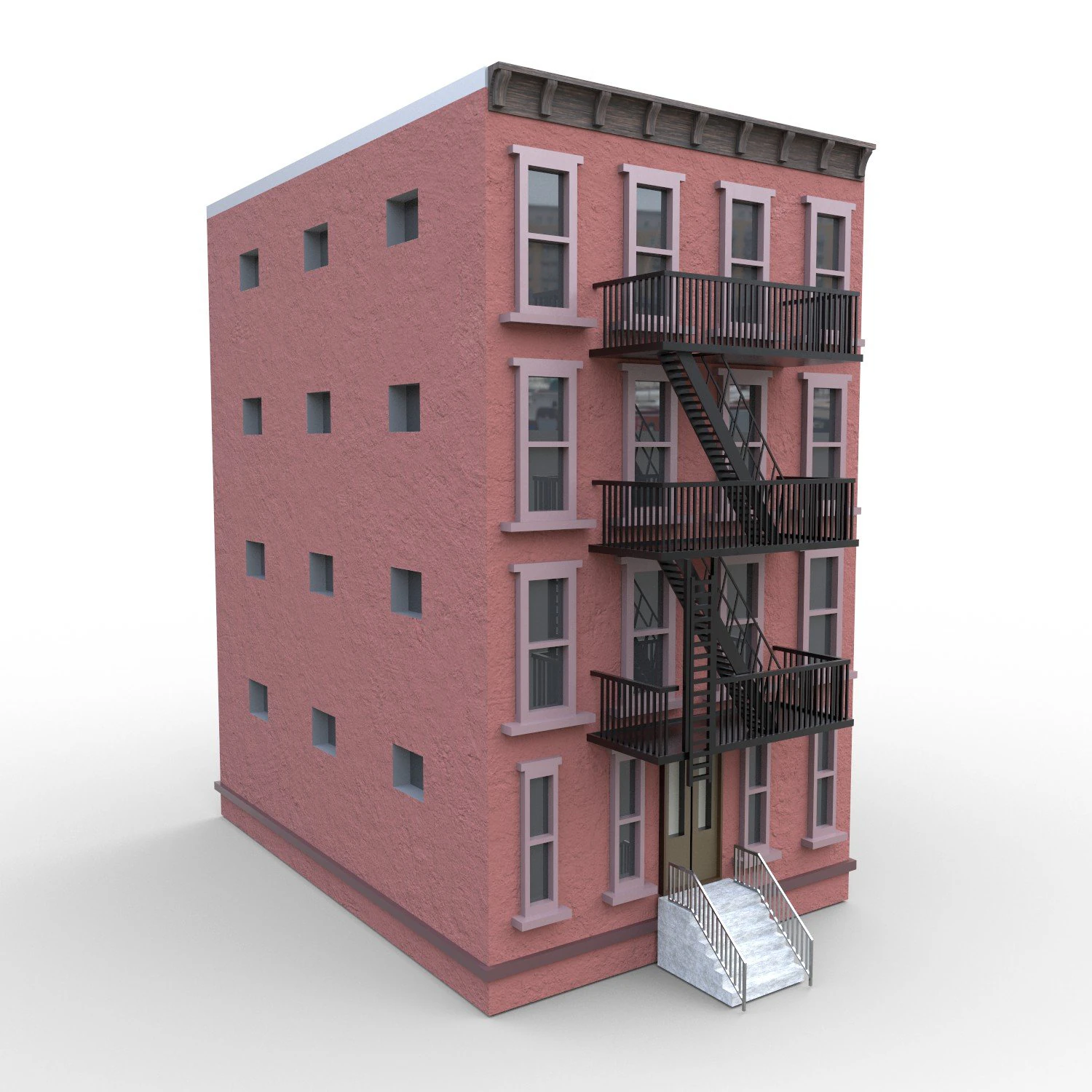 nyc building 3 - pbr 3D Model .c4d .max .obj .3ds .fbx .stl .blend