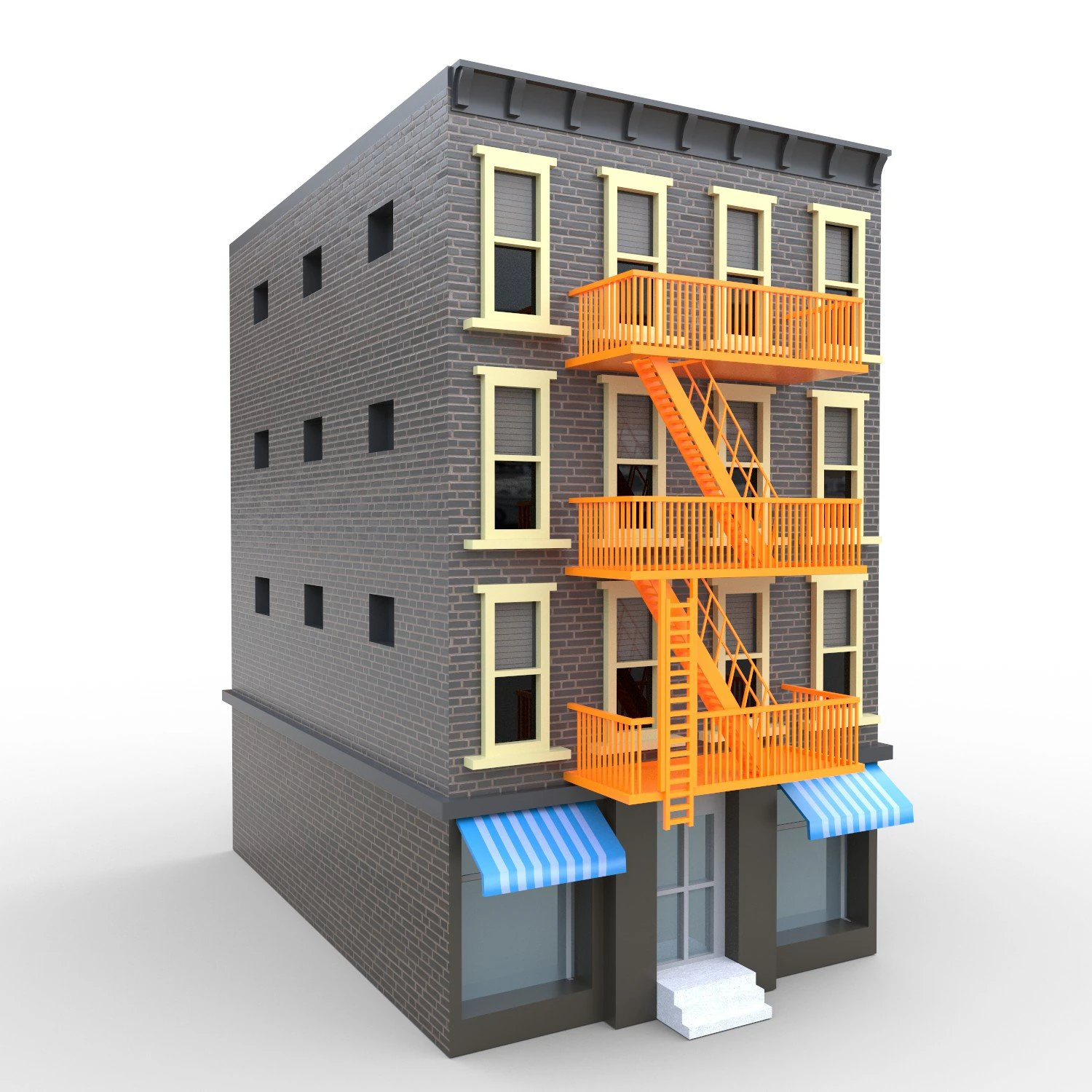 nyc building 4 - pbr 3D Model .c4d .max .obj .3ds .fbx .stl .blend