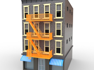 nyc building 4 - pbr Model 3D