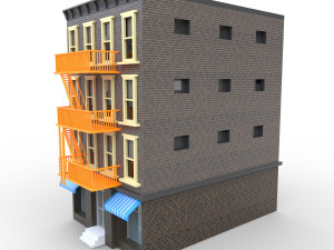 nyc building 4 - pbr Model 3D